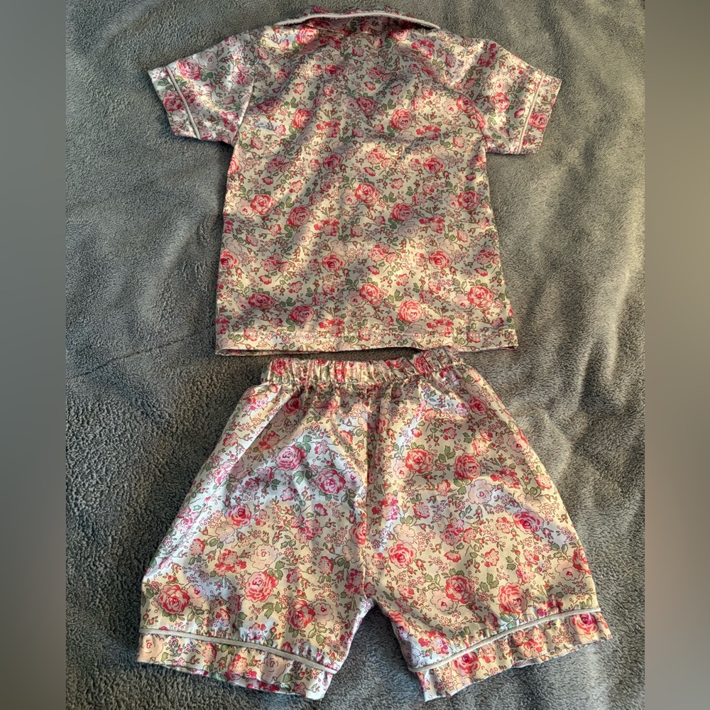 Toddler Girls Floral Pajama Set Unbranded Shirt Shorts  100% Polyester 2-3Y - Picture 6 of 6